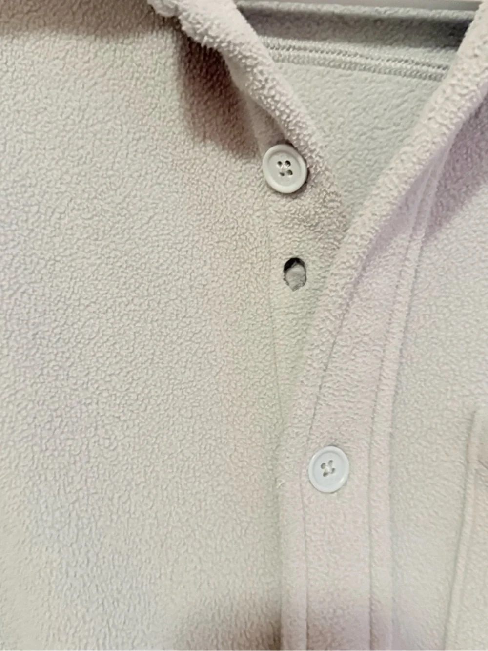 TNA women’s Sage Green Fleece Button-Up Shirt - Picture 2 of 3